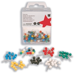 5 Star Office Map Pins 5mm Head White [Pack 100]